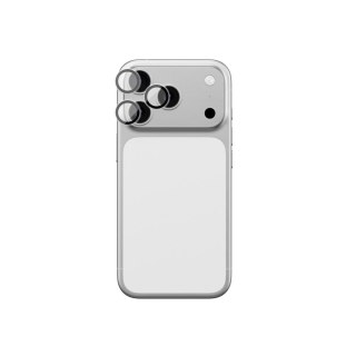 Szkło na aparat do iPhone 17 Pro / Pro Max z czarną aluminiową ramką Lens Glass