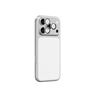 Szkło na aparat do iPhone 17 Pro / Pro Max z czarną aluminiową ramką Lens Glass