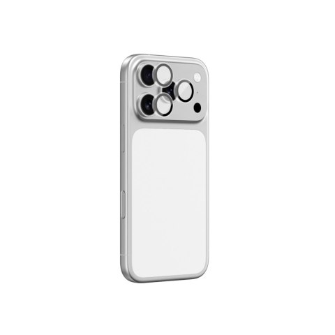 Szkło na aparat do iPhone 17 Pro / Pro Max z czarną aluminiową ramką Lens Glass