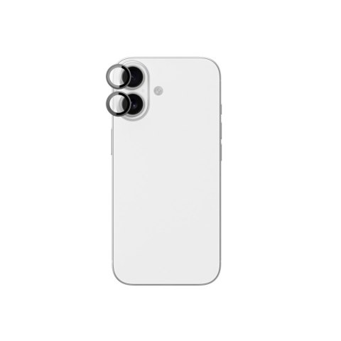 Szkło na aparat kamerę do iPhone 17 z czarną ramką aluminiową Lens Glass