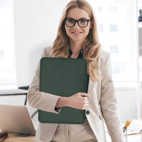 Torba pokrowiec Neoslim na laptopa 15-16'' + etui na akcesoria - zielona
