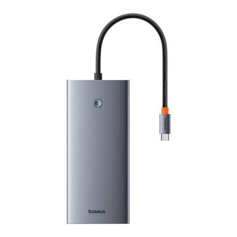 13w1 HUB adapter PortalJoy Series USB-C HDMI DP VGA USB-A PD RJ45 SD TF AUX - szary