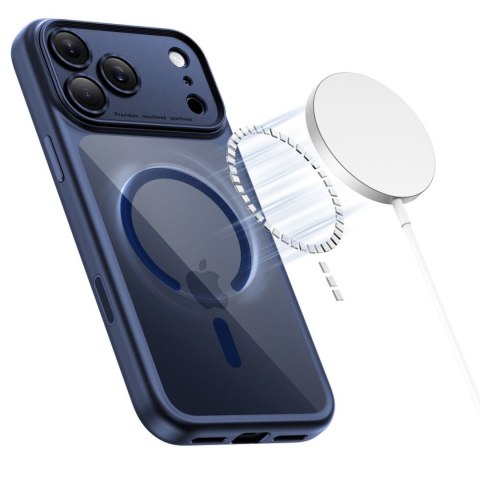 Etui case na iPhone 17 Pro Max Magpeak Magsafe CC - przezroczysto-granatowe