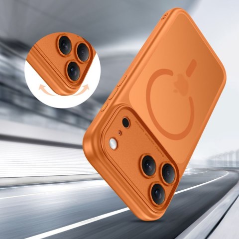 Etui ochronne case na iPhone 17 Pro Max Magpeak Magsafe CC - pomarańczowy mat