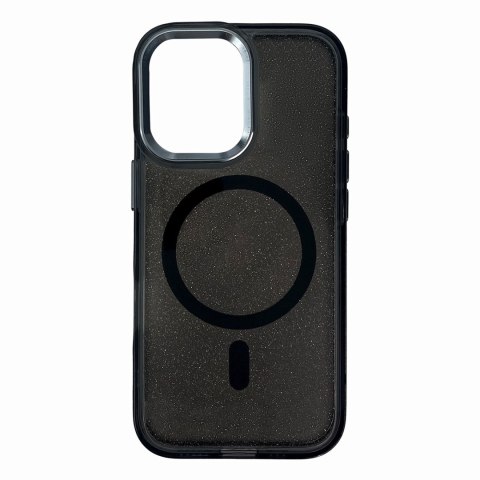 Etui pokrowiec na Samsung Galaxy A37 Glitter Case MagSafe - czarny