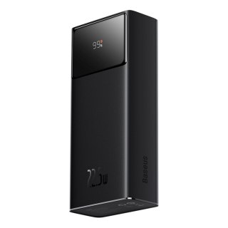 Powerbank 30000mAh 22.5W z kablem USB-A - USB-C 3A 30cm - czarny