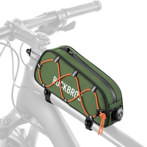Torba rowerowa na górną rurę ramy wodoodporna 0.7L - zielona