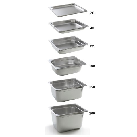 Pojemnik GN 1/4 stalowy Kitchen Line wys. 150 mm - Hendi 806548