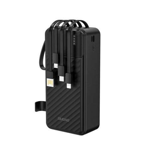 Powerbank K11 Max 30000mAh z wbudowanymi kablami - czarny