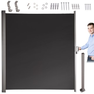 Markiza boczna tarasowa LUARO parawan zwijany 160 x 300 cm szary