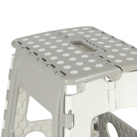 Stołek taboret składany antypoślizgowy wysoki 39,5 cm jasny szary