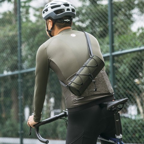 Torba rowerowa mocowana na kierownicę ramę pod siodełko 2l - zielona