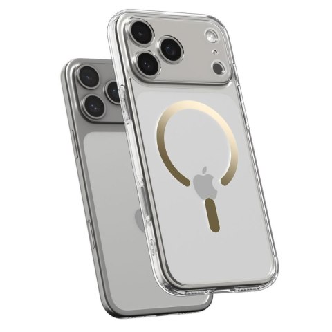 Etui pokrowiec na iPhone 17 Pro Max Ultra Hybrid MagSafe - przezroczysto-złote