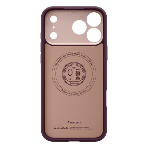 Etui pokrowiec na iPhone 17 Pro Nano Pop Mag MagSafe - bordowy