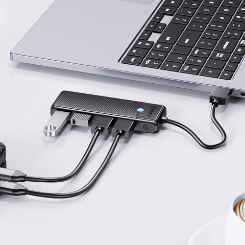 Hub PAPW4A-C3 rozdzielacz 4x USB-A - czarny