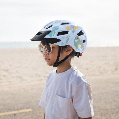 Kask rowerowy dziecięcy MTB z odpinanym daszkiem 52-56 cm - jasnoniebieski