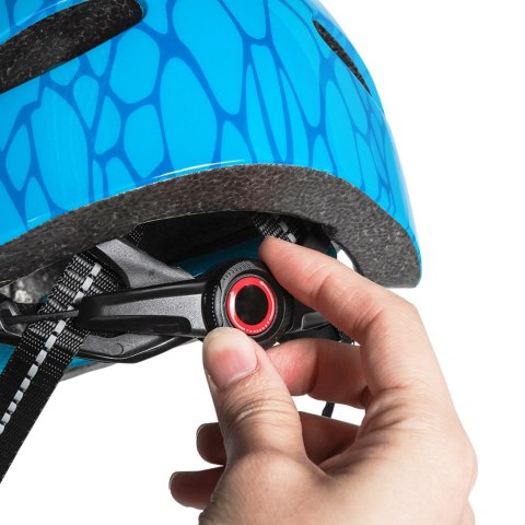 Kask rowerowy dziecięcy lekki 50-54 cm - niebieski smok