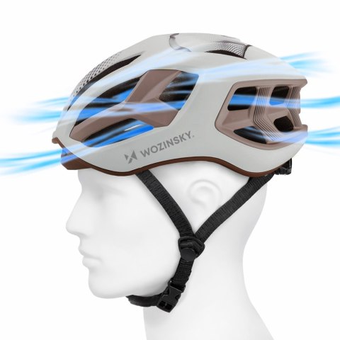 Kask rowerowy szosowy ultralekki 54-58 cm - taupe