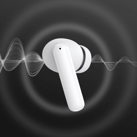 Słuchawki bezprzewodowe dokanałowe T13 ANC IPX5 Bluetooth - białe