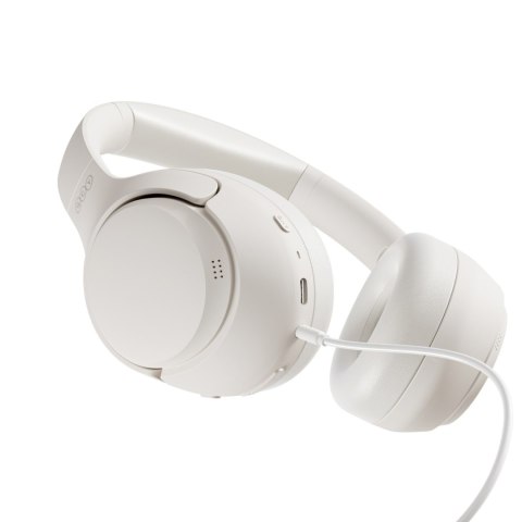 Słuchawki bezprzewodowe nauszne H3 ANC Bluetooth Hi-Res Audio - białe