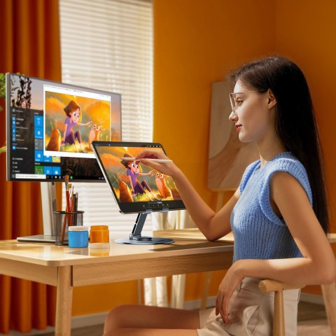 Stojak podstawka biurkowa na tablet składana 360 - szary