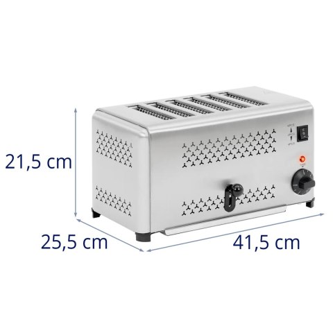 Toster opiekacz kanapkowy do chleba na 6 grzanek 2500 W