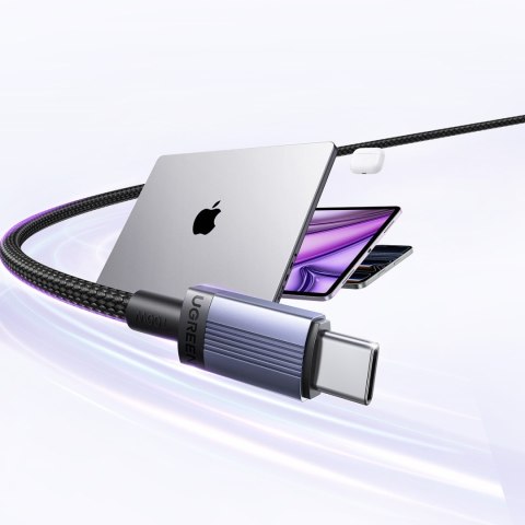Kabel przewód USB-C PD 100W 5A 2m - czarny