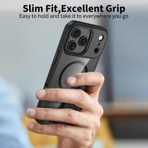 Etui case na iPhone 17 Pro MagMat MagSafe - przezroczysto-czarne