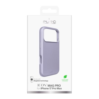 Etui z aluminiowymi przyciskami na iPhone 17 Pro Max Pure Icon Mag Pro Liquid Silicone MagSafe - lawendowe