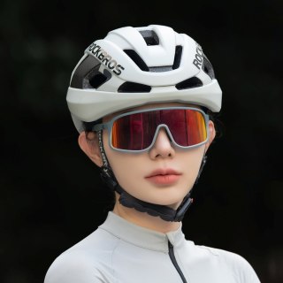 Kask rowerowy LK-15 z włókna węglowego 58-62 cm - biały