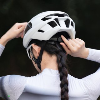 Kask rowerowy LK-15 z włókna węglowego 58-62 cm - jasnoszary