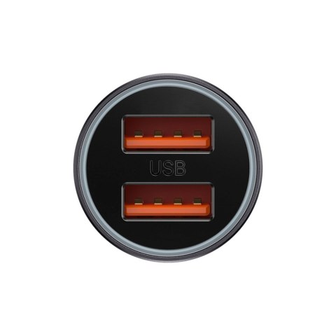 Ładowarka samochodowa 2x USB-A 60W - ciemnoszara