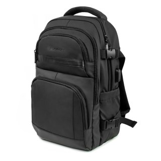 Plecak podróżny do samolotu z kieszenią na laptop 20l 40x20x25 cm - czarny