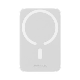 Powerbank magnetyczny 6000mAh 20W Airpow z kablem Baseus Simple USB-C - USB-C 30cm - biały