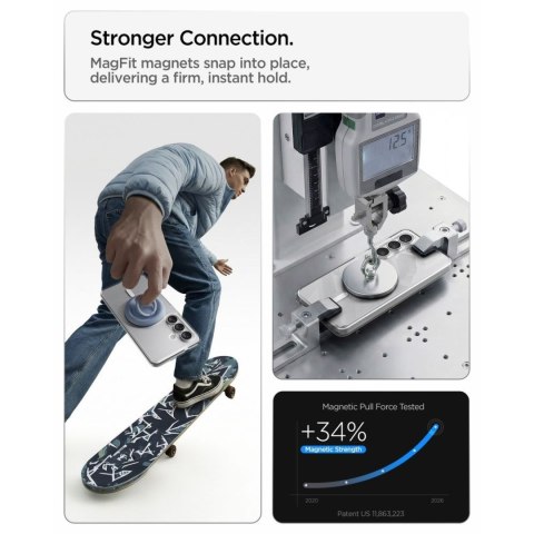 Etui na Samsung Galaxy S26+ Ultra Hybrid Mag MagSafe - przezroczysto-białe