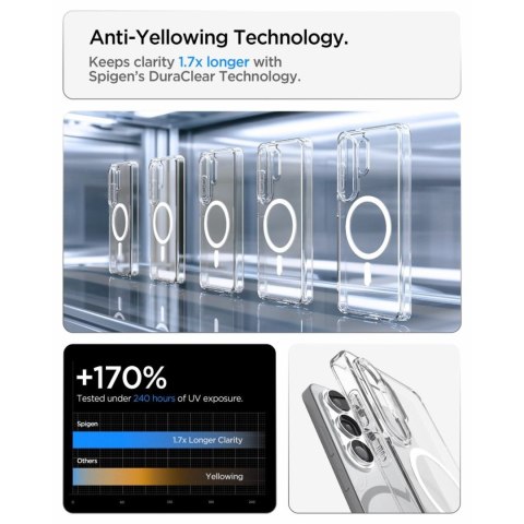Etui na Samsung Galaxy S26 Ultra Ultra Hybrid Mag MagSafe - przezroczysto-białe