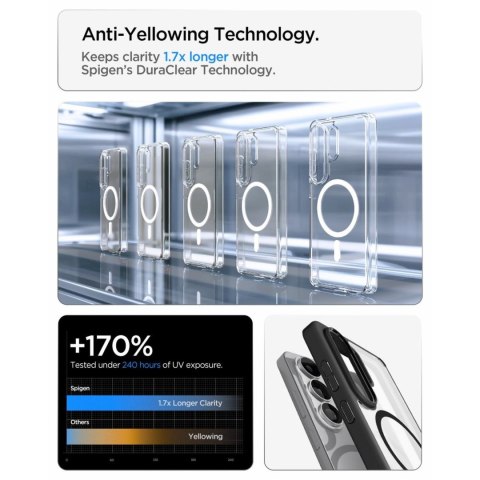Etui na Samsung Galaxy S26 Ultra Ultra Hybrid Mag MagSafe - przezroczysto-czarne