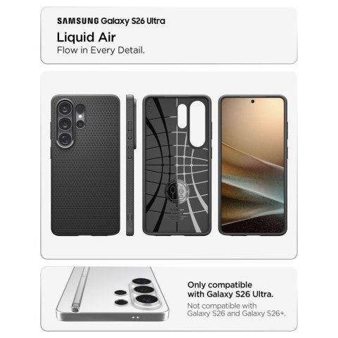 Etui pokrowiec case na Samsung Galaxy S26 Ultra Liquid Air - czarne