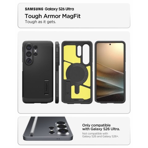 Etui pokrowiec case na Samsung Galaxy S26 Ultra Tough Armor Mag MagSafe - czarne