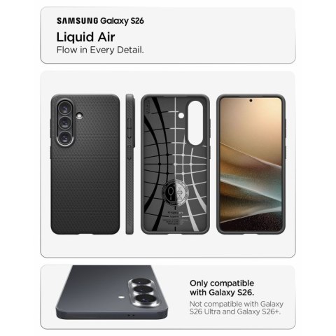 Etui pokrowiec na Samsung Galaxy S26 Liquid Air - czarny