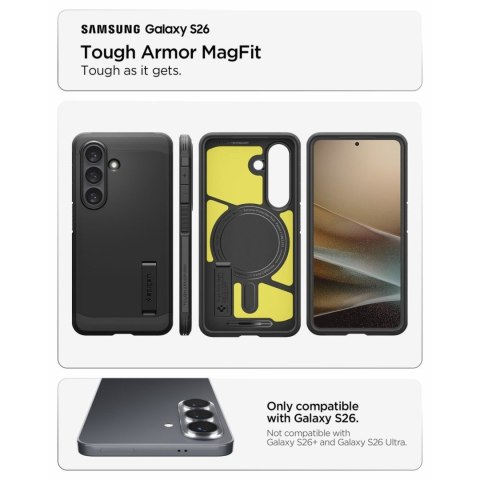 Etui pokrowiec na Samsung Galaxy S26 Tough Armor Mag MagSafe - czarne