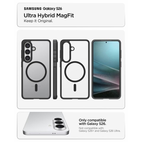Etui pokrowiec na Samsung Galaxy S26 Ultra Hybrid Mag MagSafe - przezroczysto-czarne