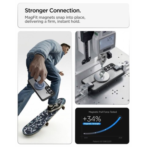 Etui pokrowiec na Samsung Galaxy S26 Ultra Hybrid Mag MagSafe - przezroczysto-czarne
