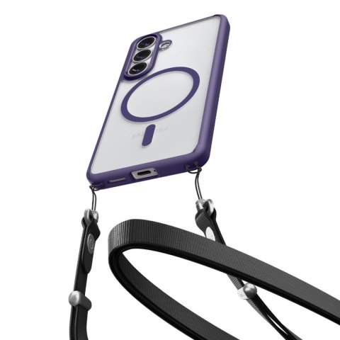 Etui pokrowiec na Samsung Galaxy S26 Ultra Hybrid Mag MagSafe - przezroczysto-fioletowe