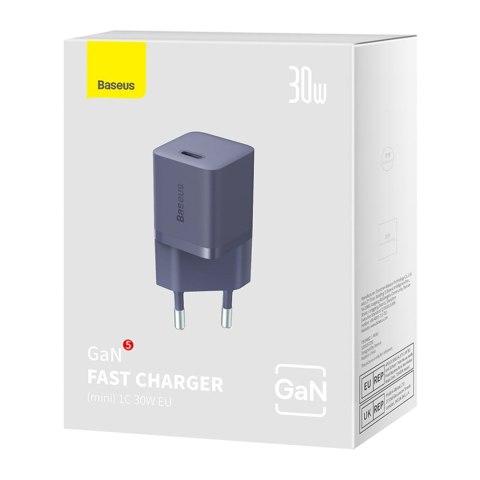 Ładowarka sieciowa USB-C GaN5 30W EU - fioletowa