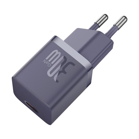 Ładowarka sieciowa USB-C GaN5 30W z kablem USB-C 100W 1m - fioletowa