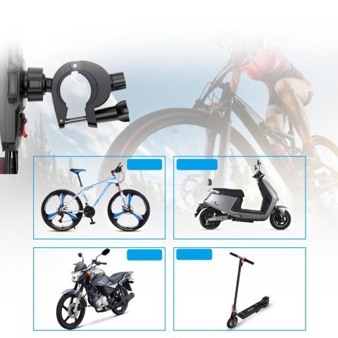 Uchwyt na telefon 4.7-7'' do roweru hulajnogi motocykla czarny