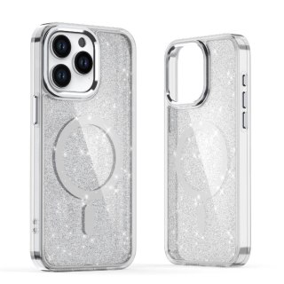 Etui pokrowiec na Samsung Galaxy S26 Glitter Case MagSafe - biały