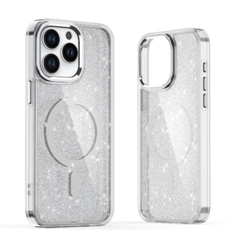 Etui pokrowiec na Samsung Galaxy S26 Glitter Case MagSafe - biały
