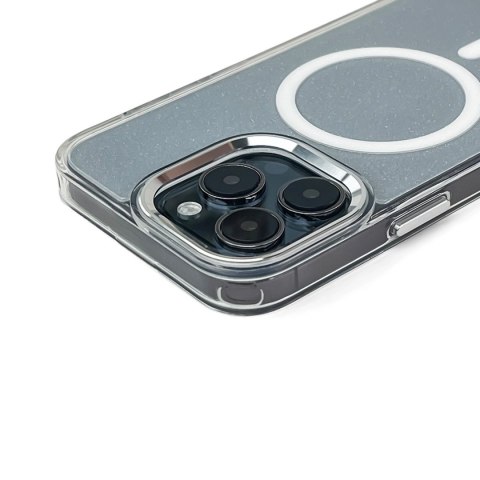Etui pokrowiec na Samsung Galaxy S26 Glitter Case MagSafe - biały